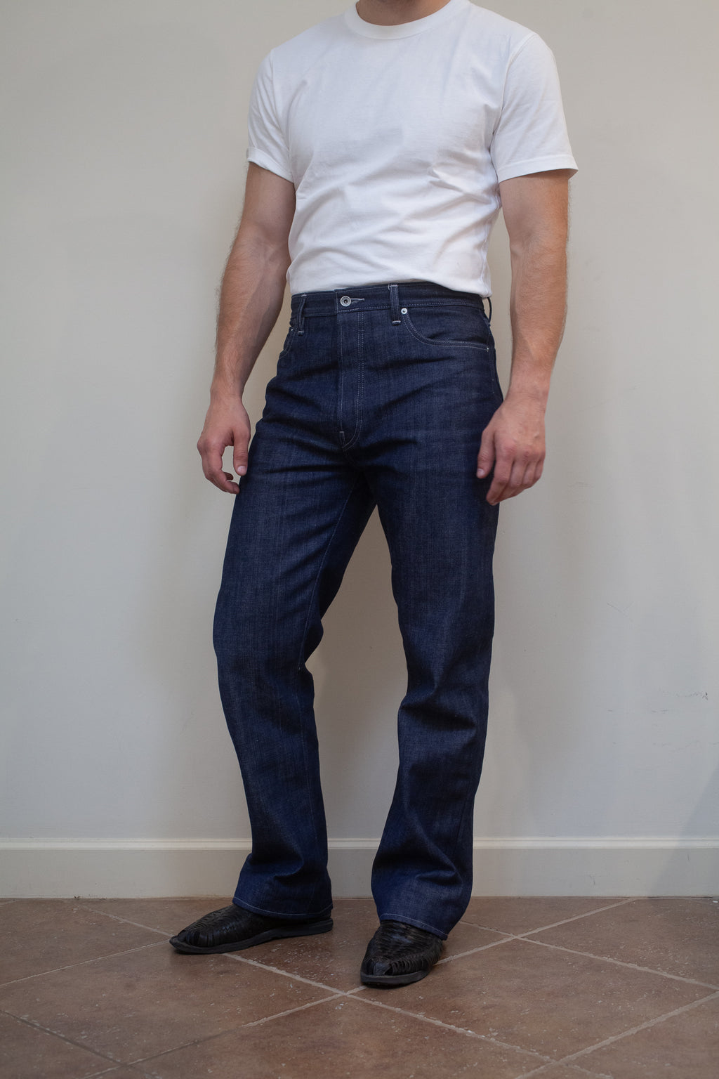 Vintage Straight Cut Jeans - Indigo Selvedge Denim