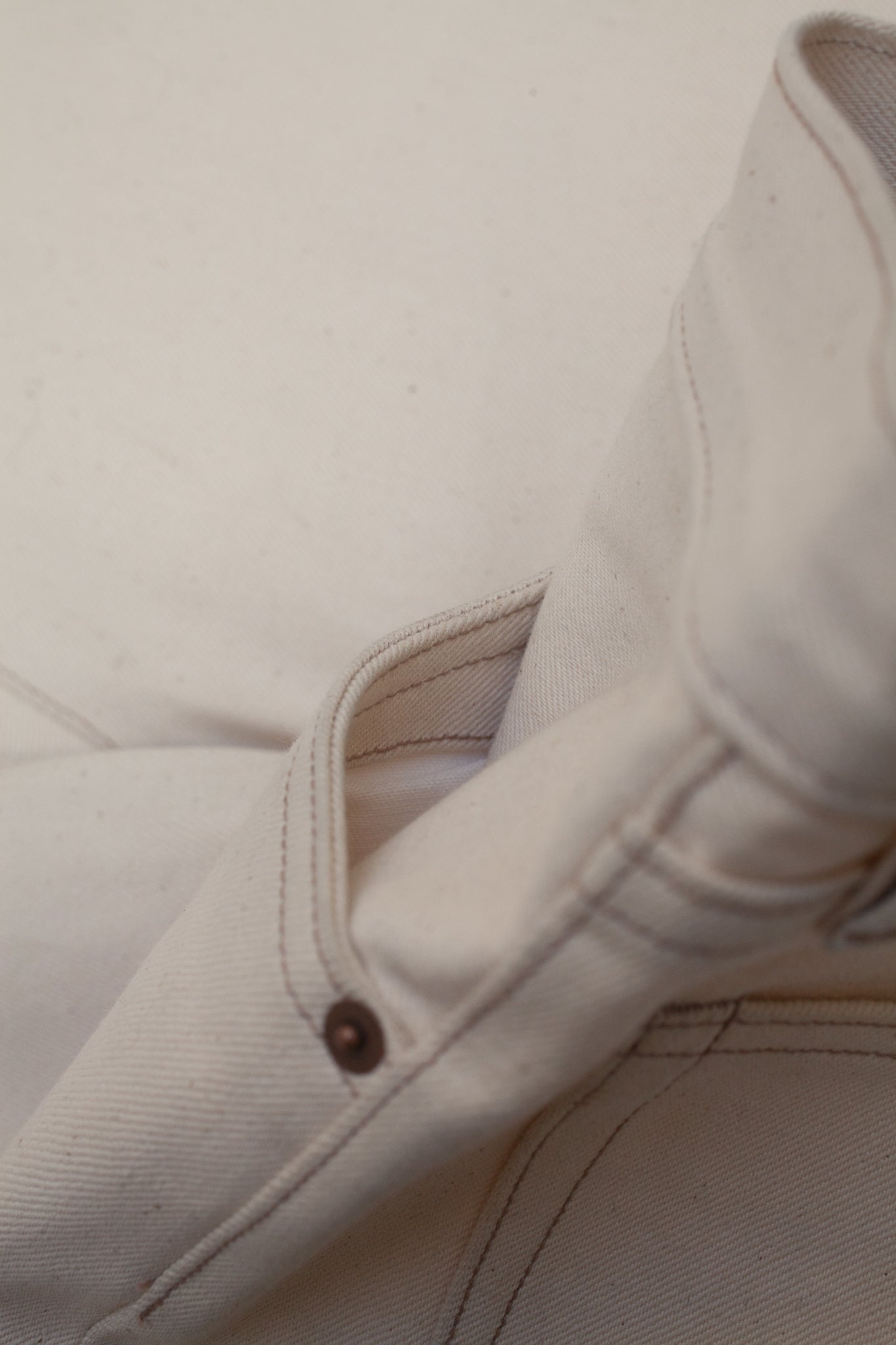 Vintage Straight Cut Jeans - Natural Selvedge Denim