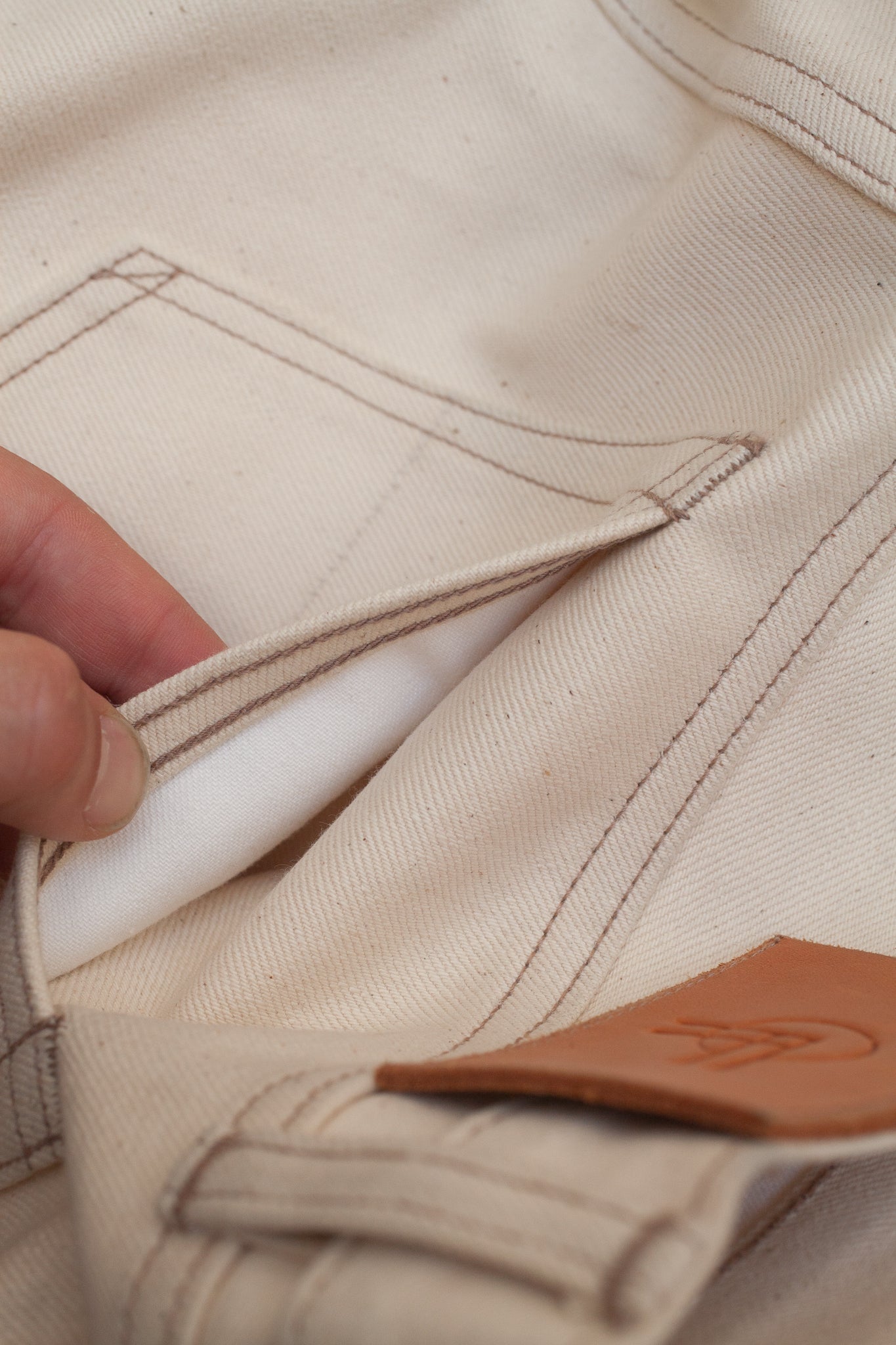 Vintage Straight Cut Jeans - Natural Selvedge Denim