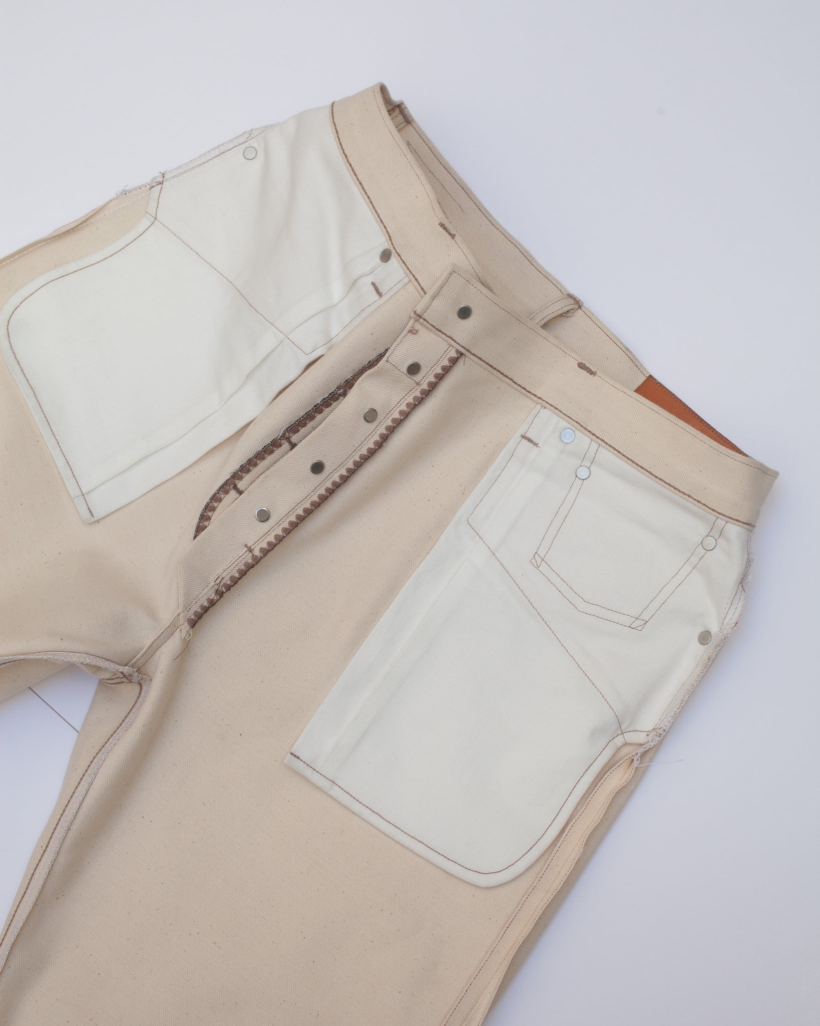 Vintage Straight Cut Jeans - Natural Selvedge Denim