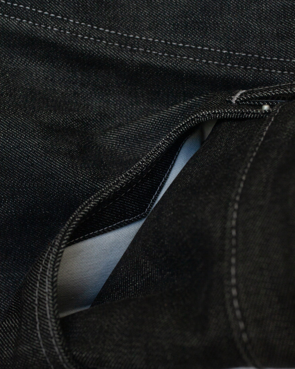 Vintage Straight Cut Jeans - Black White Oak Selvedge Denim
