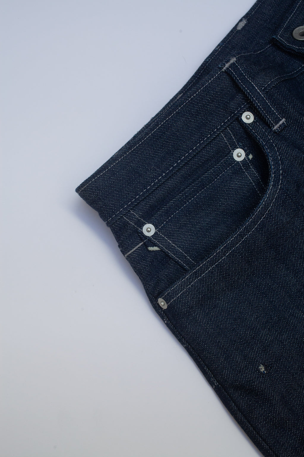 Vintage Straight Cut Jeans - Indigo Selvedge Denim