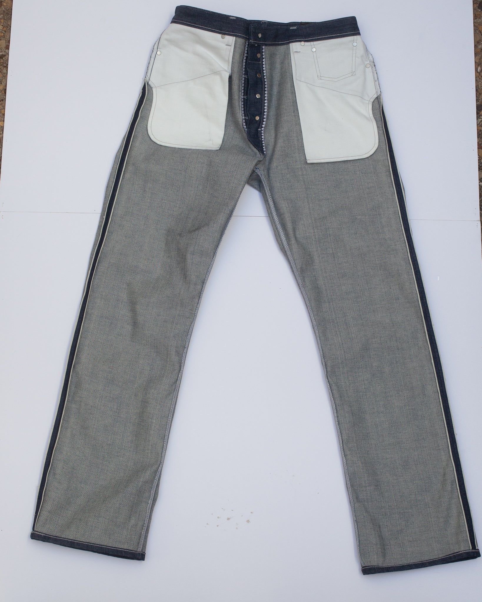 Vintage Straight Cut Jeans - Indigo Selvedge Denim