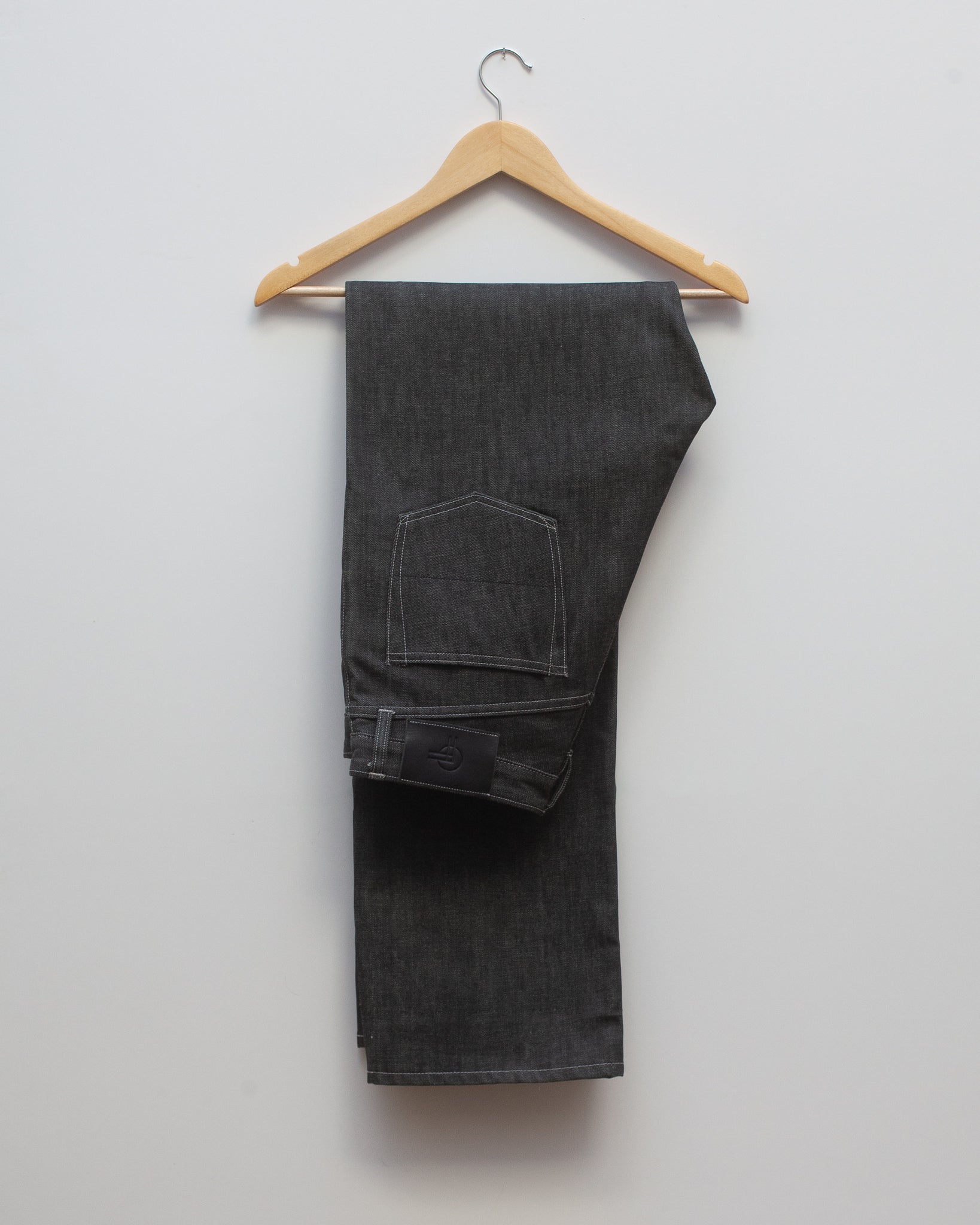 Vintage Straight Cut Jeans - Black White Oak Selvedge Denim