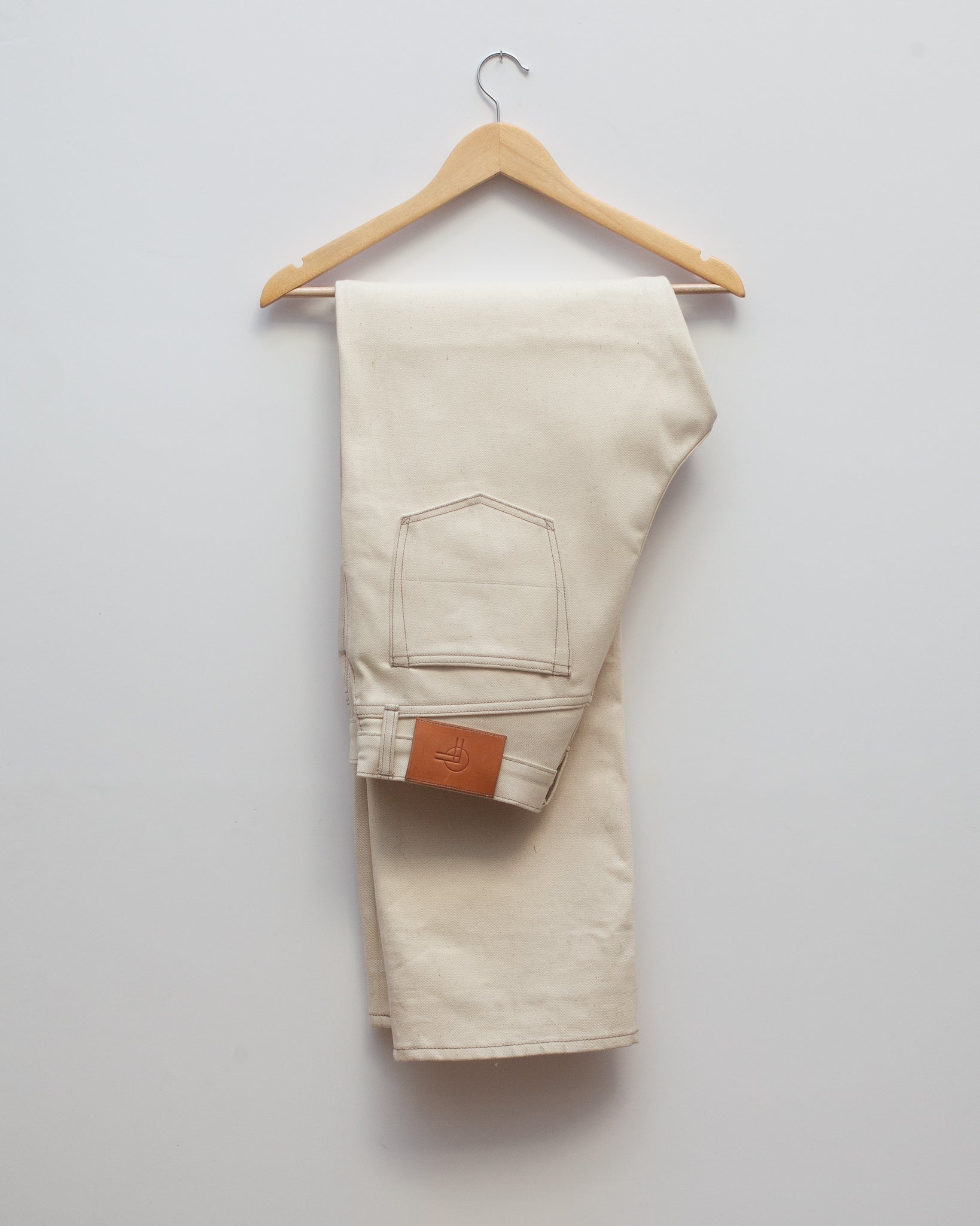 Vintage Straight Cut Jeans - Natural Selvedge Denim